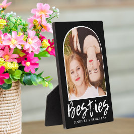 Besties Foto Arch Picture Frame Schwarz und Weiß Fotoplatte