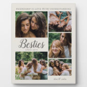 Besties Foto Collage Best Friend Friendship Quote Fotoplatte (Vorderseite)