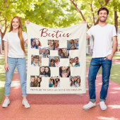 Besties Foto Collage Cream Fleece Blanket