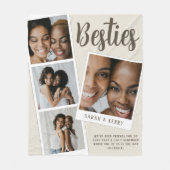Besties-Foto-Collage-Cream-Fleece-Decke Fleecedecke (Vorderseite)
