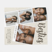 Besties-Foto-Collage-Cream-Fleece-Decke Fleecedecke (Vorderseite (Horizontal))