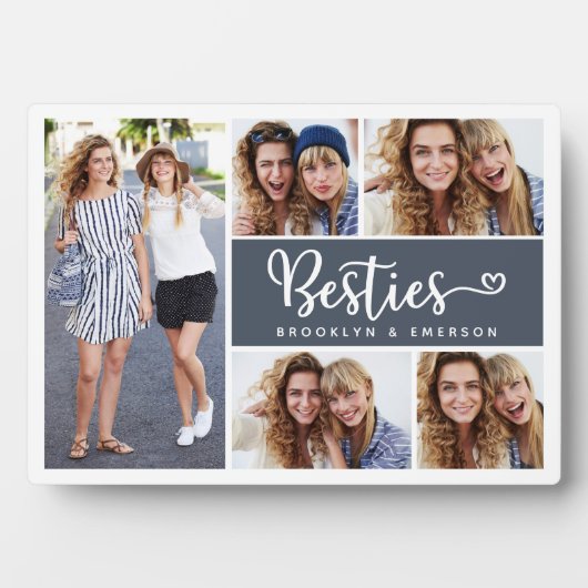 Besties Foto Collage Die besten Freunde Fotoplatte (Vorderseite)