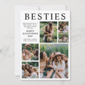 Besties Foto Collage Galentines Day Feiertagskarte (Vorderseite)