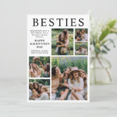 Besties Foto Collage Galentines Day Feiertagskarte (Stehend Vorderseite)