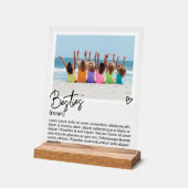 Besties Foto und Personalisierte Beschreibung Acrylschild (Winkel)