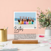 Besties Foto und Personalisierte Beschreibung Acrylschild (Hochzeit)