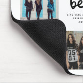 Besties Friend Quote Acht Foto Collage Mousepad (Ecke)