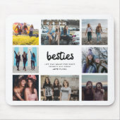Besties Friend Quote Acht Foto Collage Mousepad (Vorne)