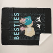 Besties Friendiversary Sherpa Blanket (Königin) Sherpadecke (Vorderseite (Horizontal))