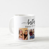 Besties Friends 3 Foto Collage Keepake Kaffeetasse (Vorderseite Links)