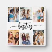 Besties Friends 6 Foto Collage Keepake Fotoplatte (Vorderseite)