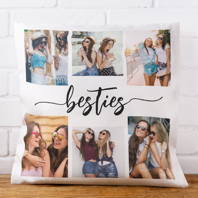 Besties Friends 6 Foto Collage Keepake Kissen (Von Creator hochgeladen)