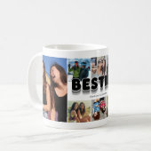Besties Friendship Foto Collage Tasse (Vorderseite Links)