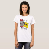 Besties Funny Cheese Grater Pun T-Shirt (Vorne ganz)