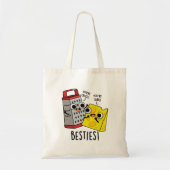 Besties Funny Cheese Grater Pun Tragetasche (Vorne)