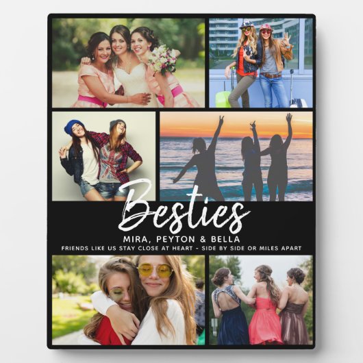 BESTIES-Geschenk für die besten Freunde Script Fot Fotoplatte (Vorderseite)