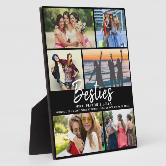 BESTIES-Geschenk für die besten Freunde Script Fot Fotoplatte (Seite)