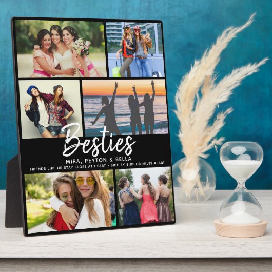 BESTIES-Geschenk für die besten Freunde Script Fot Fotoplatte (Seite)