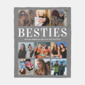 Besties Gift | Best Friends Gray Fleecedecke (Vorderseite)