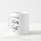 Besties Gift - Meilen außer Besties im Herzen Kaffeetasse (Vorderseite Links)