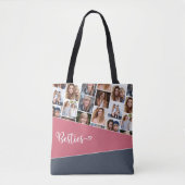 Besties Heart Foto Collage Tasche (Vorderseite)