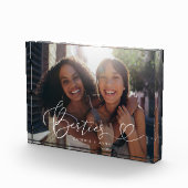 Besties Heart Script Keepake Fotoblock (Rechts)