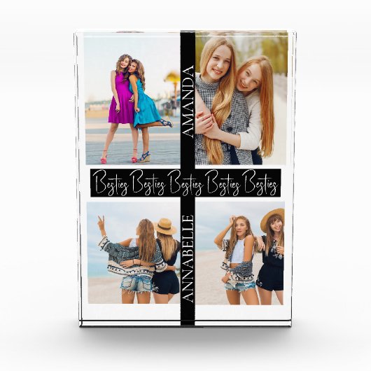 Besties Individuellen Namens | Best Friends Custom Fotoblock (Vorderseite)