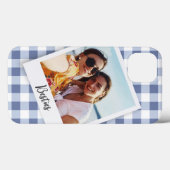 Besties Instant Foto Blue Schachbrett Case-Mate iPhone Hülle (Rückseite (Horizontal))