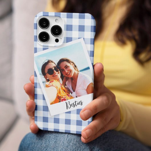 Besties Instant Foto Blue Schachbrett Case-Mate iPhone Hülle