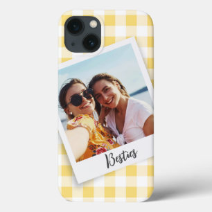 Besties Instant Foto Yellow Schachbrett Case-Mate iPhone Hülle