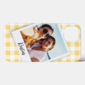 Besties Instant Foto Yellow Schachbrett Case-Mate iPhone Hülle (Rückseite (Horizontal))