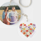 Besties Keychain - Heart Wildflower Bouquet Schlüsselanhänger