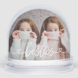 Besties Liebe Hört Personalisiertes Foto Schneekugeln