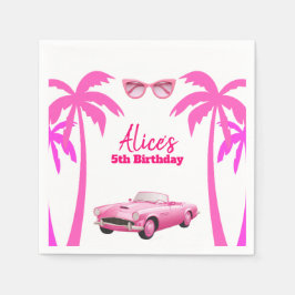 Besties Malibu Pink Doll Beach Geburtstag Serviette