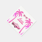 Besties Malibu Pink Doll Beach Geburtstag Serviette (Ecke)