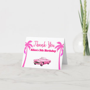 Besties Malibu Pink Puppe Strand Dankeskarte
