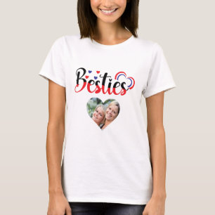 Besties Mama Tochter Valentine Custom Foto T-Shirt