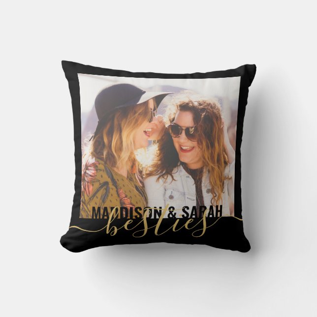 Besties Modern Best Friends Personalisiert Kissen (Vorderseite)