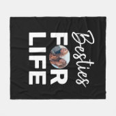 Besties Modern BESTE FREUNDIN Best Friends Foto Fu Fleecedecke (Vorderseite (Horizontal))