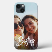 Besties Modern Script Best Friends Foto Case-Mate iPhone Hülle (Rückseite)