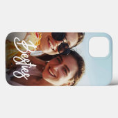 Besties Modern Script Best Friends Foto Case-Mate iPhone Hülle (Rückseite (Horizontal))