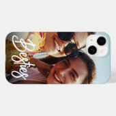 Besties Modern Script Best Friends Foto Case-Mate iPhone Hülle (Rückseite (Horizontal))