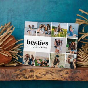 Besties Modern Square 10 Photos Collage Custom Fotoplatte