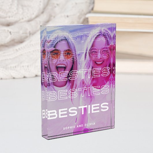 Besties | Moderner Text und Farbeffekt des Fotos