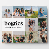 Besties | Modernes Square 10 Fotos Collage Custom Fotoplatte (Vorderseite)