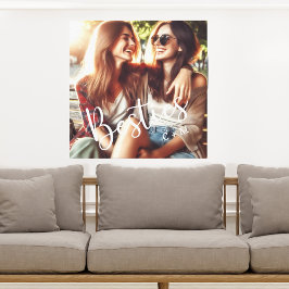 Besties Monogram Names Friends Keepake Leinwanddruck