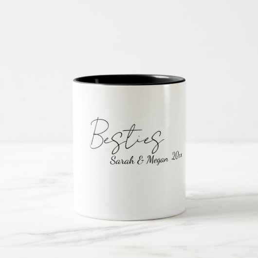 Besties Mug Zweifarbige Tasse (Mittel)