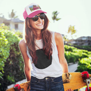 Besties Niedlich Hot Pink Heart Foto Truckerkappe
