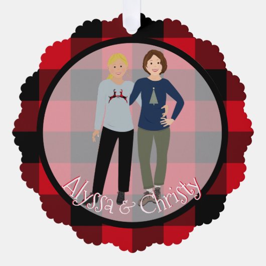 Besties Paper Ornament Card (Vorderseite)