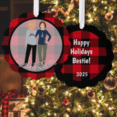 Besties Paper Ornament Card